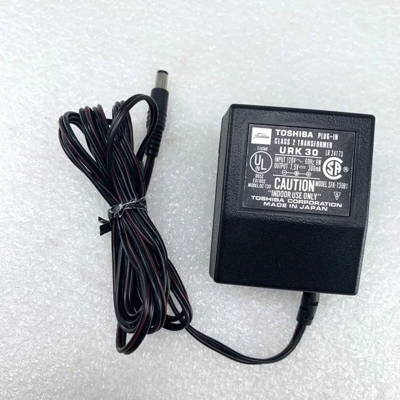 Toshiba URK 30 Class 2 Transformer 7.5V 300mA Power Supply Adapter‎ Japan