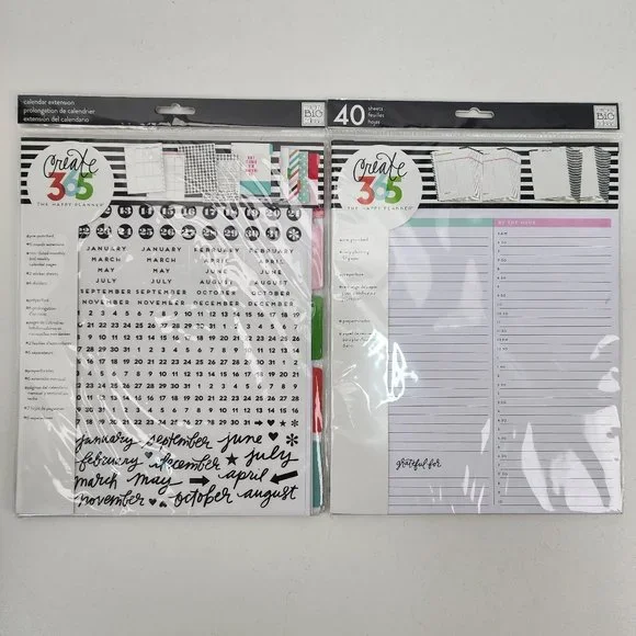 Create 365 The Happy Planner 40 Daily Planning Sheets & 5 Month Extension Set