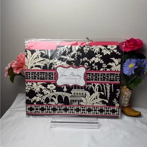 NWT Vera Bradley Imperial Toile File Folders Retired Pattern