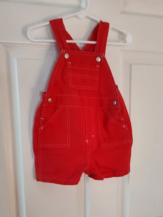 GAP Red Short Overalls with Front Pockets
