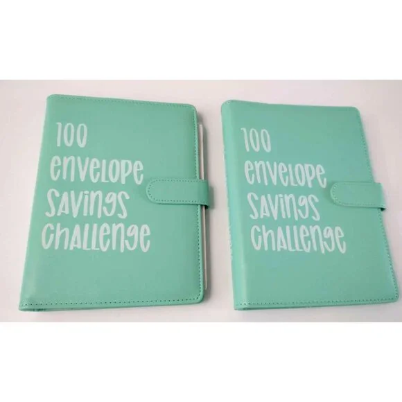 2 pack 100 Envelope Challenge Binder Save $5050 Goals 100 Day Savings Mint