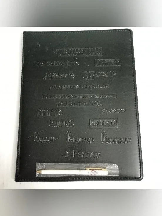 JC Penney Business Portfolio With Commemorative Pen ( Pen Does Not Work)