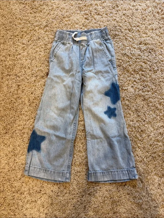Gap Kids Light Wash Star Accent Denim Jeans
