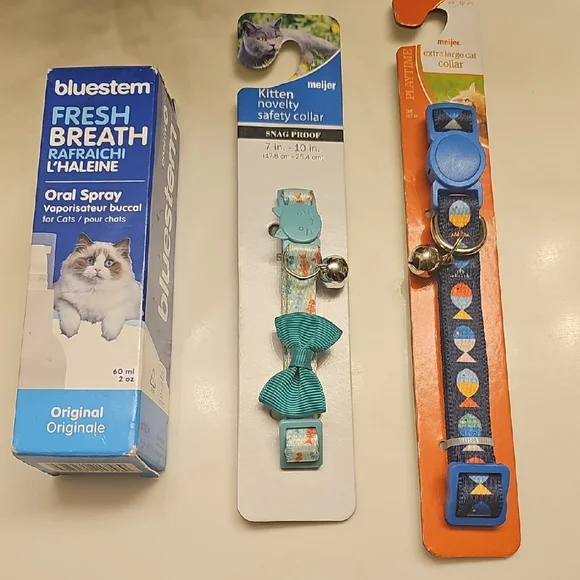 Meijer Kitten Novelty Safety Collar - Blue and Orange