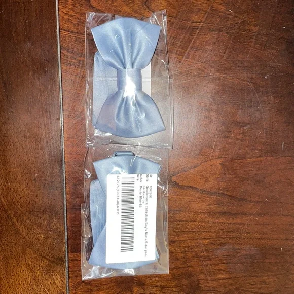 Two Brand New Dusty Blue Bou Bow Ties