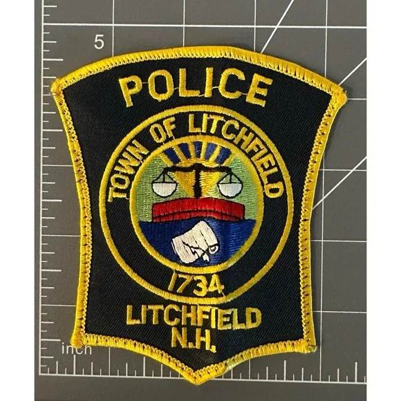 Litchfield New Hampshire Police Patch DISCONTINUED and Game Worn!