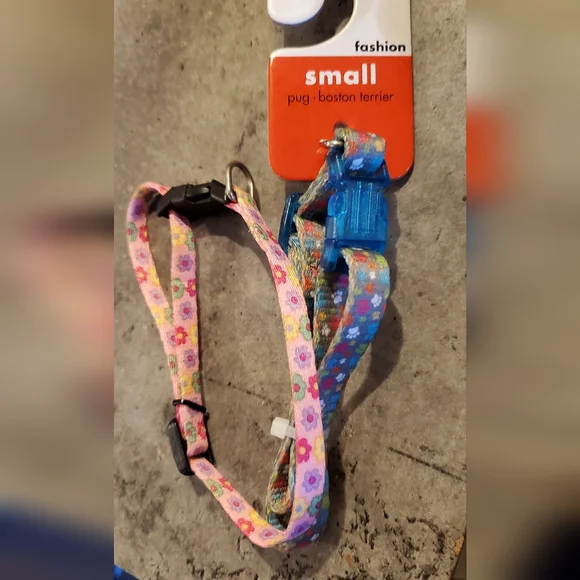 Floral and Blue Patterned cat collars
