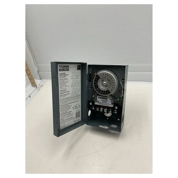 Tork 1109A 24 Hour Mechanical Time Switch 40A 120V-277V SPST/DPST Type 1