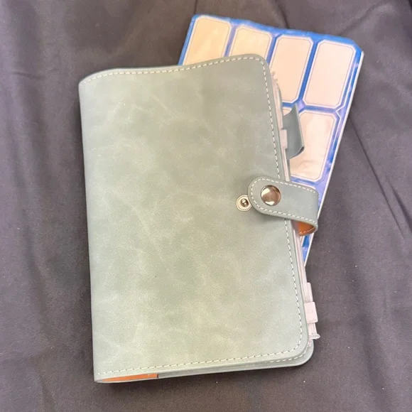Cyan Budget Binder, Money Saving Binder with Zipper Envelopes, Cash Envelopes