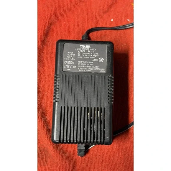 Yamaha PA-6 External‎ AC Power Adapter 12V 2A OEM Power Supply