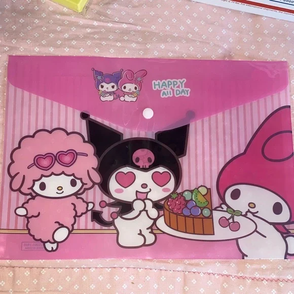 NWOT Pink Sanrio Character document folder