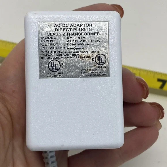 AC-DC adapter Direct Plug-In Class 2 Transformer Model SA41-57A AC120V 60Hz 8W