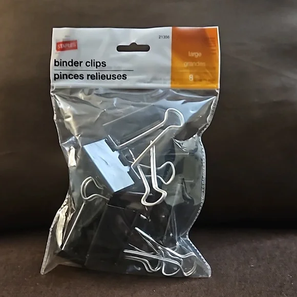 ♥️♥️♥️ Staples Binder Clips large - 2 bags