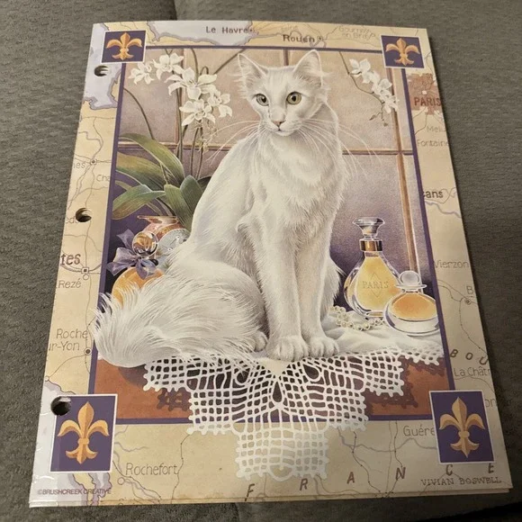 Vintage Mead Sophisticats Folder Vivian Boswell Satin‎ Angora BushCreek Creative