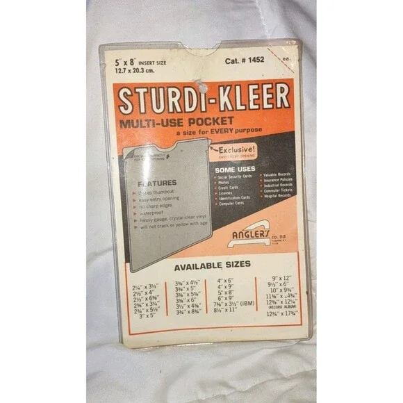 Angler's Co. Sturdi-Kleer Multi-Use Pocket Cat. #1452, 12.7 X 20.3 CM. 5