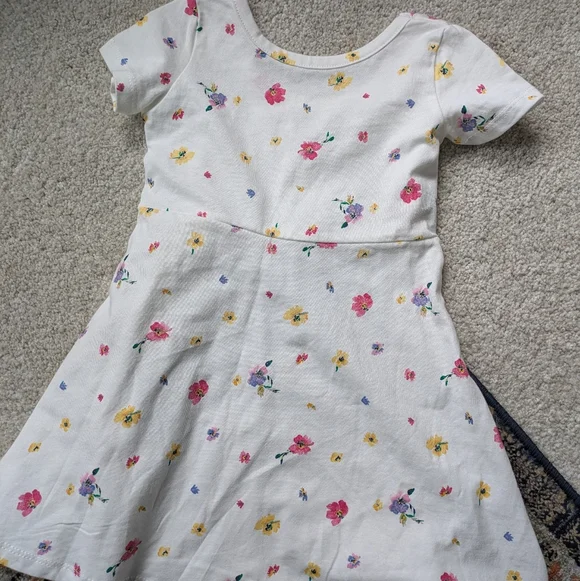 GAP Kids White Dress with Floral Print