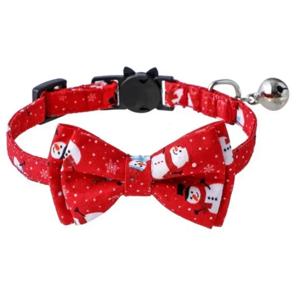 Winter Holiday Christmas Kitten Collar with Bell