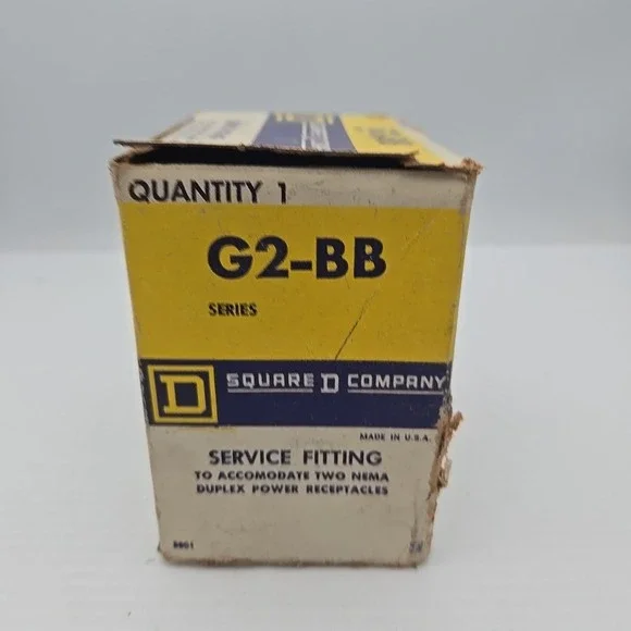 Square D G2-BB, Service Fitting To 2‎ Nema Duplex Power Receptacles, 1 pc