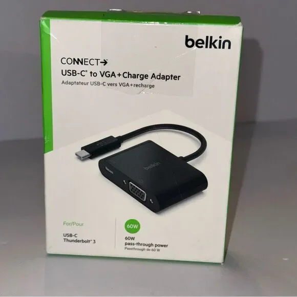Belkin USB-C to VGA + Charge Adapter NEW IN BOX