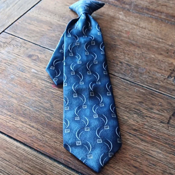 Elegant Blue Patterned Boy's Tie