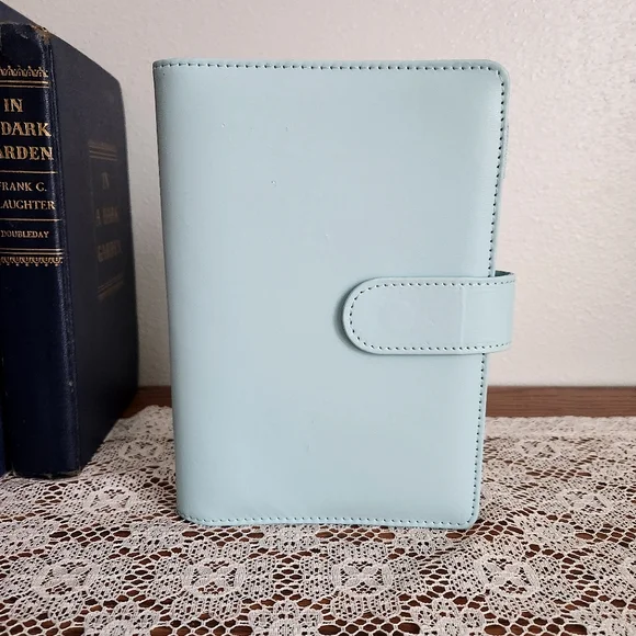 Light Blue Personal Size Ring Bound Planner