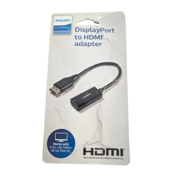 Z2O Philips‎ Display Port to HDMI Adapter In Black