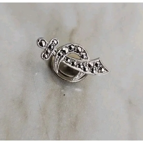 Vtg Freemason Masonic Shriner Logo Silver Tone Lapel Pin