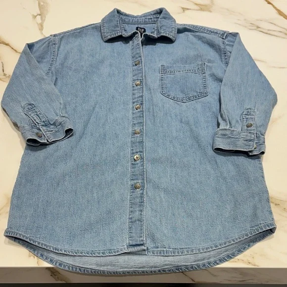 Gap girls Casual Blue Denim Shirt