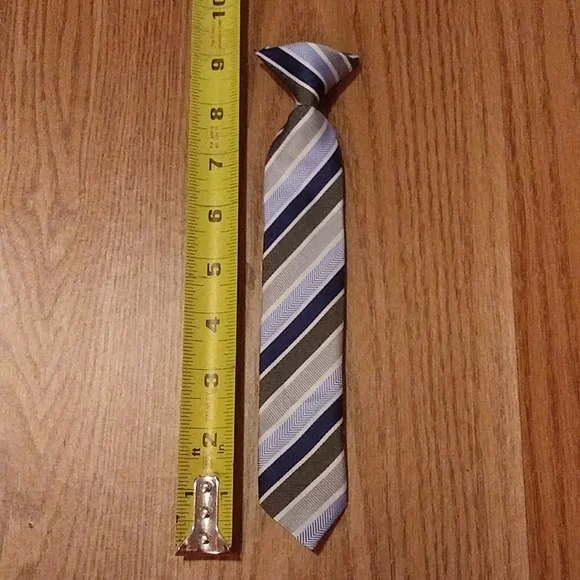 💣2 for$15 Blue Striped Clip-on tie for boys 2t-4t