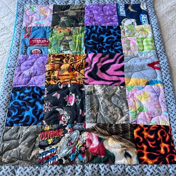 New Vibrant Patchwork Baby Quilt – 32” x 26”