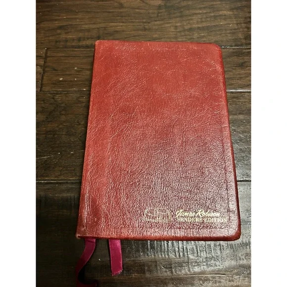 1975 Holy Bible KJV Open Bible Edition James Robison Senders Red Leather