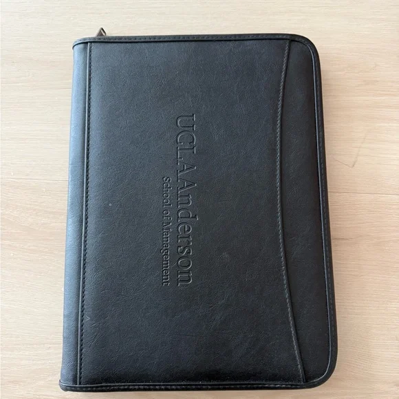 UCLA Anderson Black Leather Portfolio