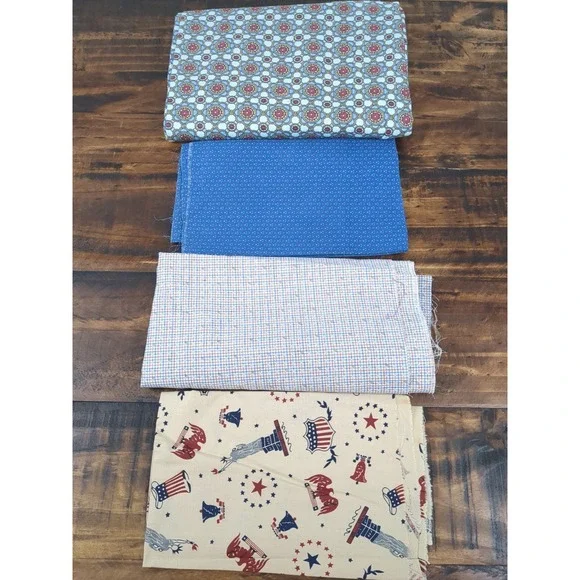 Lot of Fabric, Patriotic‎ Theme, Red, white, blue, 14.9oz
