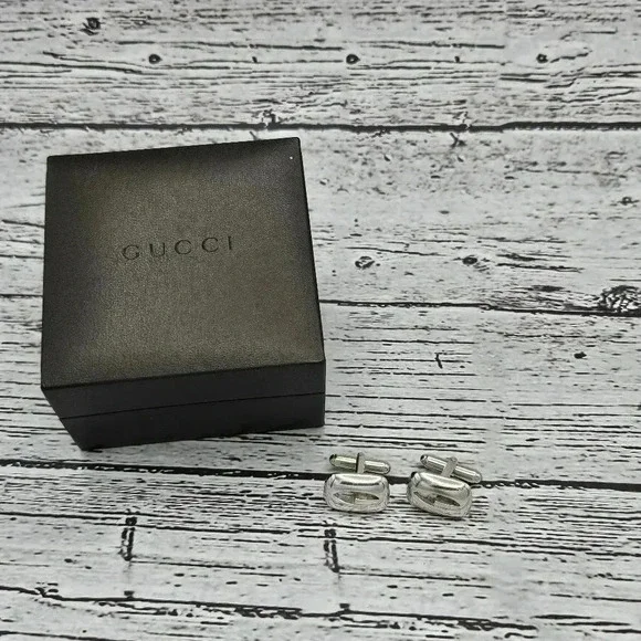 Gucci Sterling Silver Cuff Links