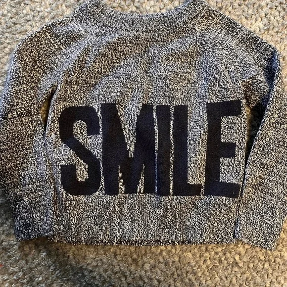 Baby GAP Gray and Black Knit Sweater