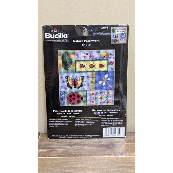 Bucilla Counted Cross Stitch Kit Nature Patchwork 4.5