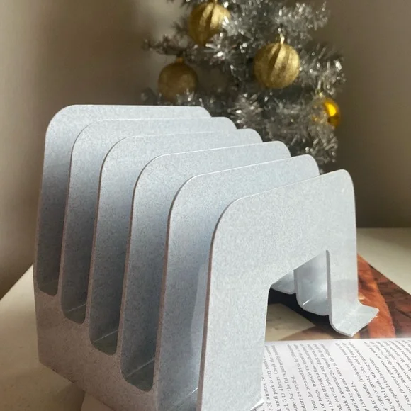Book file organizer stand new gray