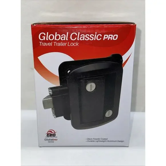 New Global Classic Pro Travel Trailer Lock TTL-43610-2006-1PK Black