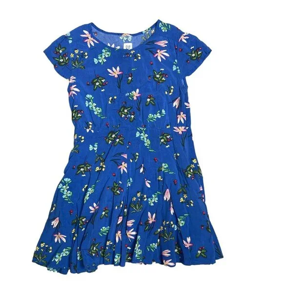 Gap kids Floral Dress Size 6 Blue