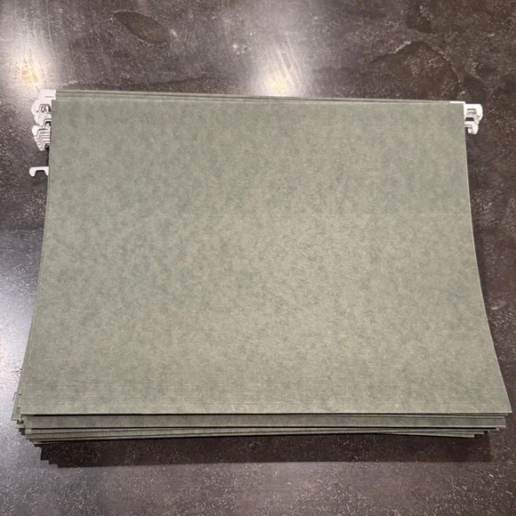 Hanging File Folders in Green
