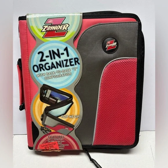 Vintage NWT Case it Z binder 2-in 1 Organizer with configuration/shoulder strap!