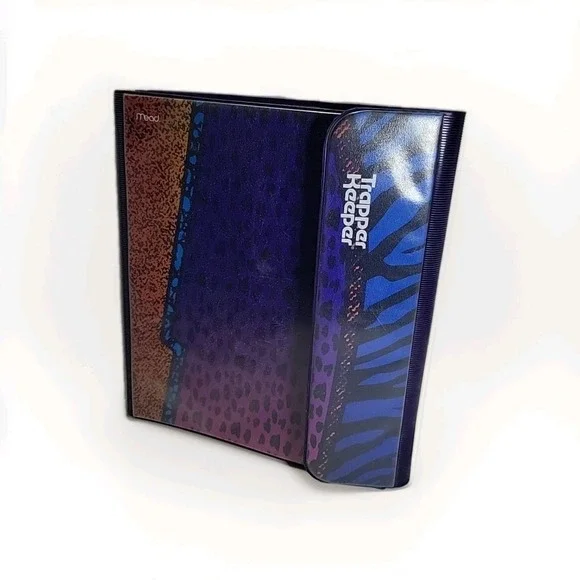 Trapper Keeper Mead Animal Print Purple Pink Retro Vintage Binder School 80's