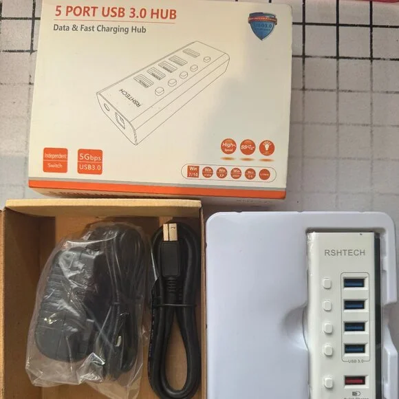 RSHTECH 5 PORT USB 3.0 HUB