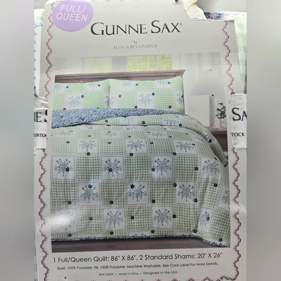 Gunne Sax by Jessica McClintock Floral Ruffle Quilt Set Full/Queen 86
