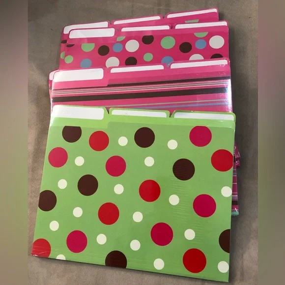 File Folders - decorative - 6 packs of 6 each/36 folders
