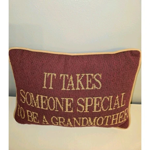 Grandparents Day, Grandmother Quilted decorative pillow 9 x 13‎ inches