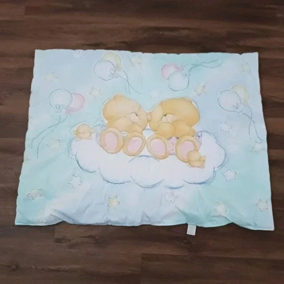 Vtg FOREVER FRIENDS Bears The Andrew Brownsword Collection Baby Blanket Quilt