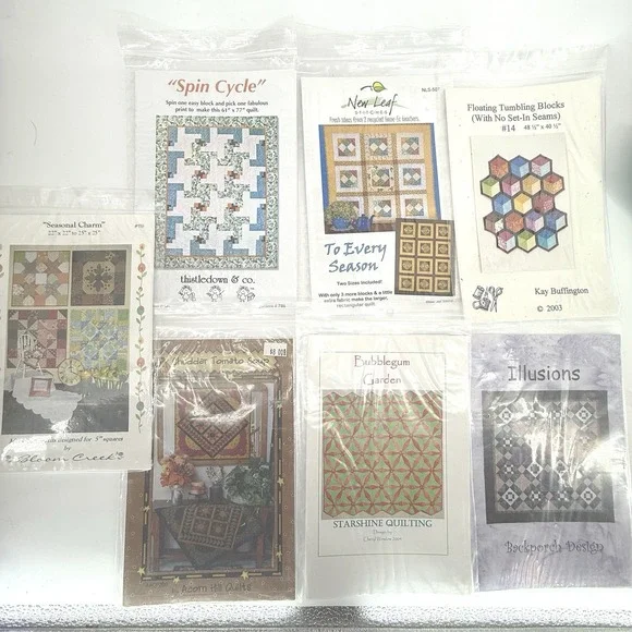 Lot‎ of 7 Crafts Patterns QUILTING Quilts Vintage Unused Mix