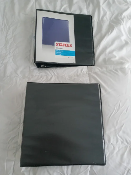Staple Black Binder with Blue Accent