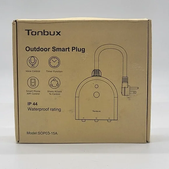 Tonbux Outdoor Wifi Smart Plug, 3 Sockets Model SOP03-15A 125V